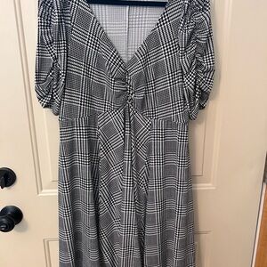Torrid Black and White Checkered Dress